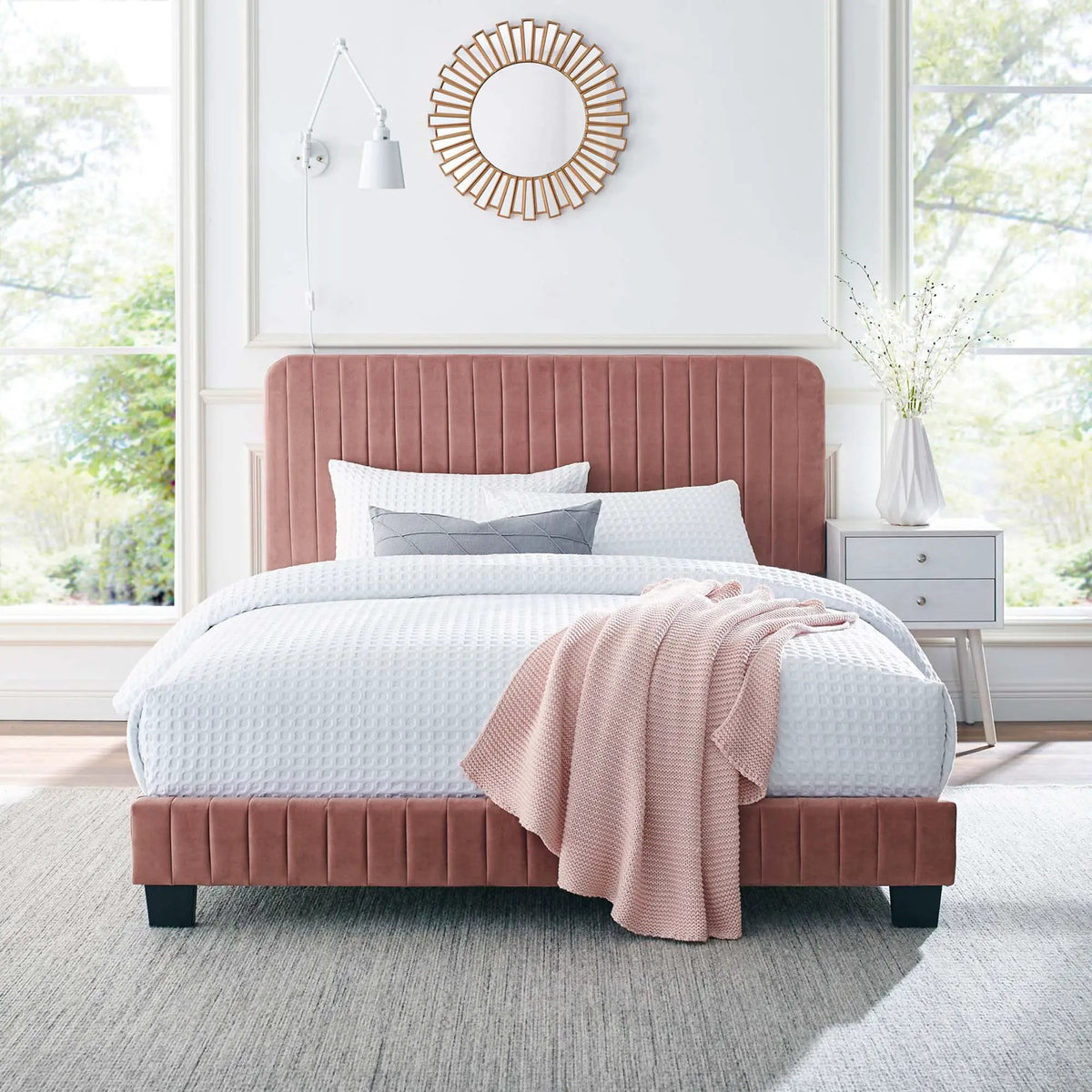 Celine Channel Tufted Performance Velvet Twin Platform Bed by Modway by HouseOfZazla
