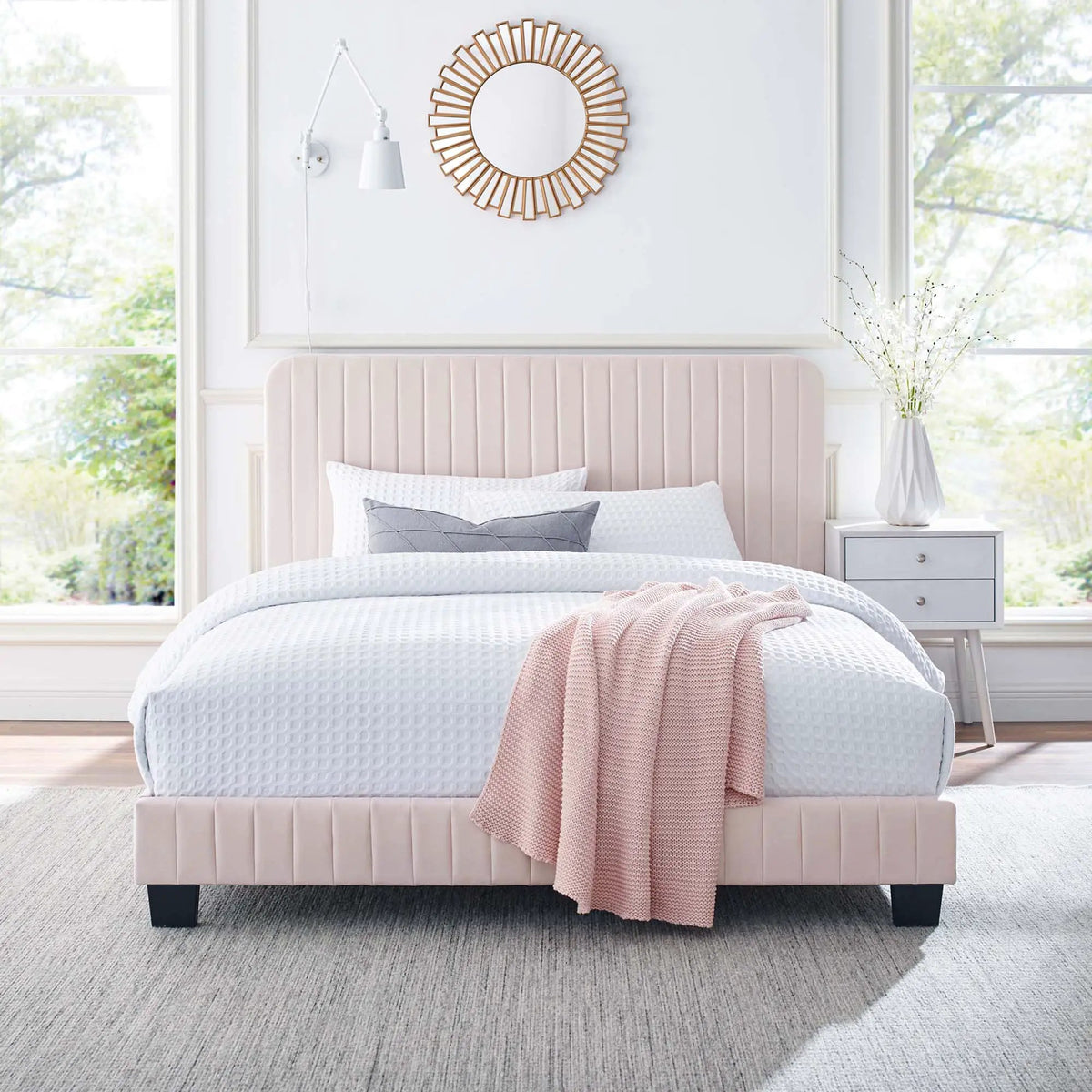 Celine Channel Tufted Performance Velvet Twin Platform Bed by Modway by HouseOfZazla