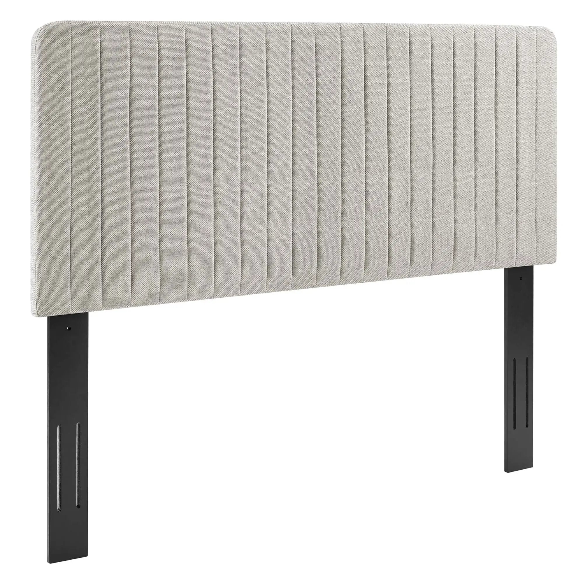 Milenna Channel Tufted Upholstered Fabric Full/Queen Headboard by HouseOfZazla