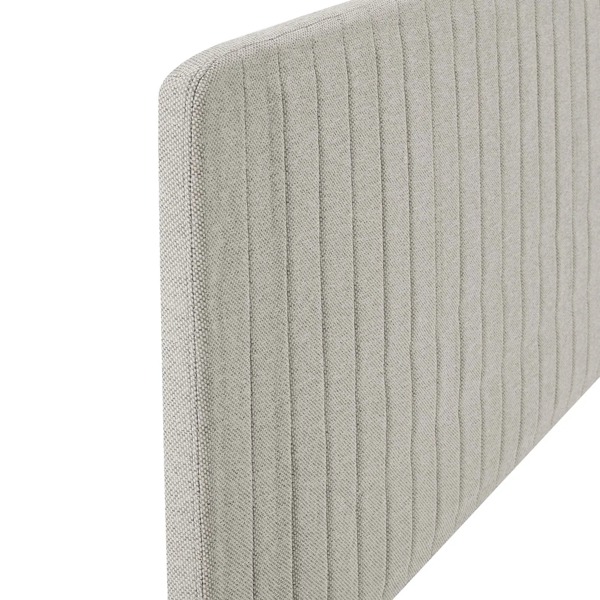 Milenna Channel Tufted Upholstered Fabric Full/Queen Headboard by HouseOfZazla