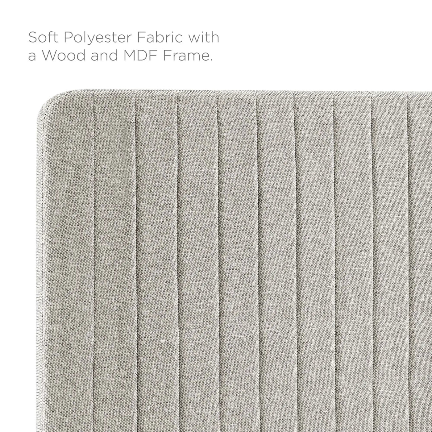 Milenna Channel Tufted Upholstered Fabric Full/Queen Headboard by HouseOfZazla