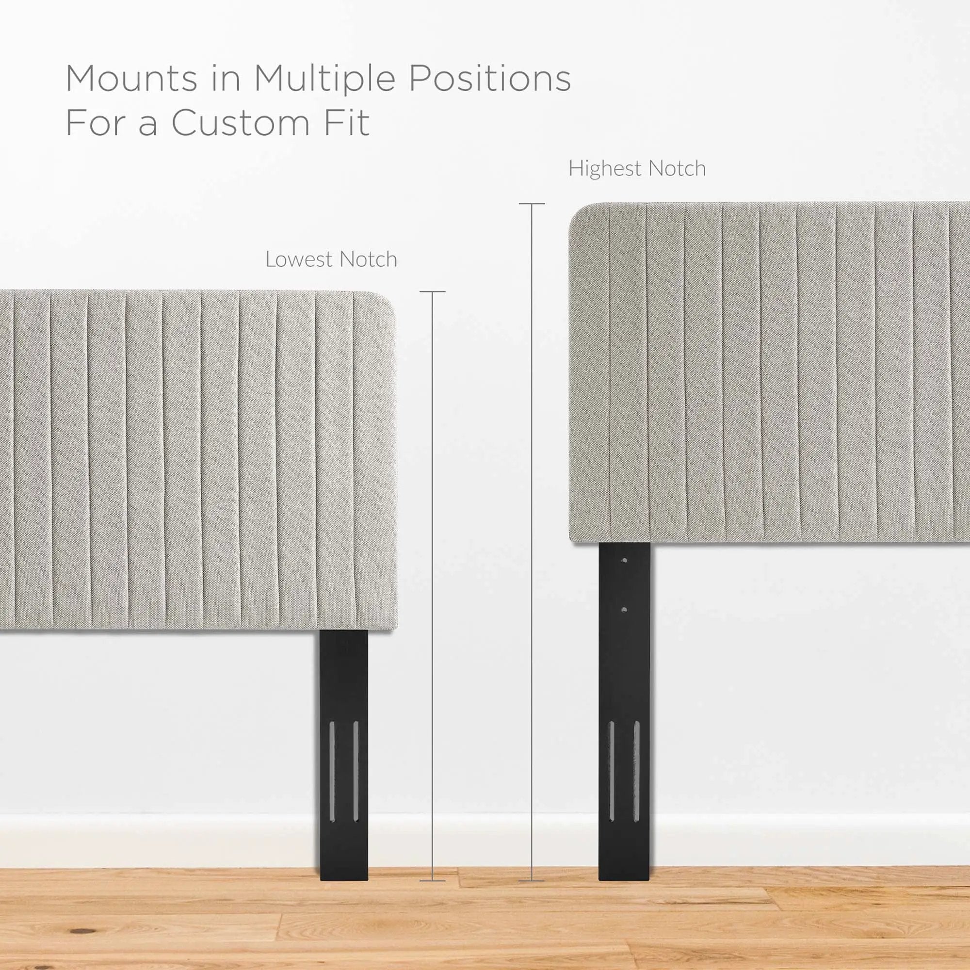 Milenna Channel Tufted Upholstered Fabric Full/Queen Headboard by HouseOfZazla