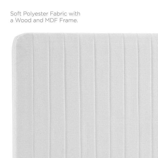 Milenna Channel Tufted Upholstered Fabric Full/Queen Headboard, photo 2 of 14