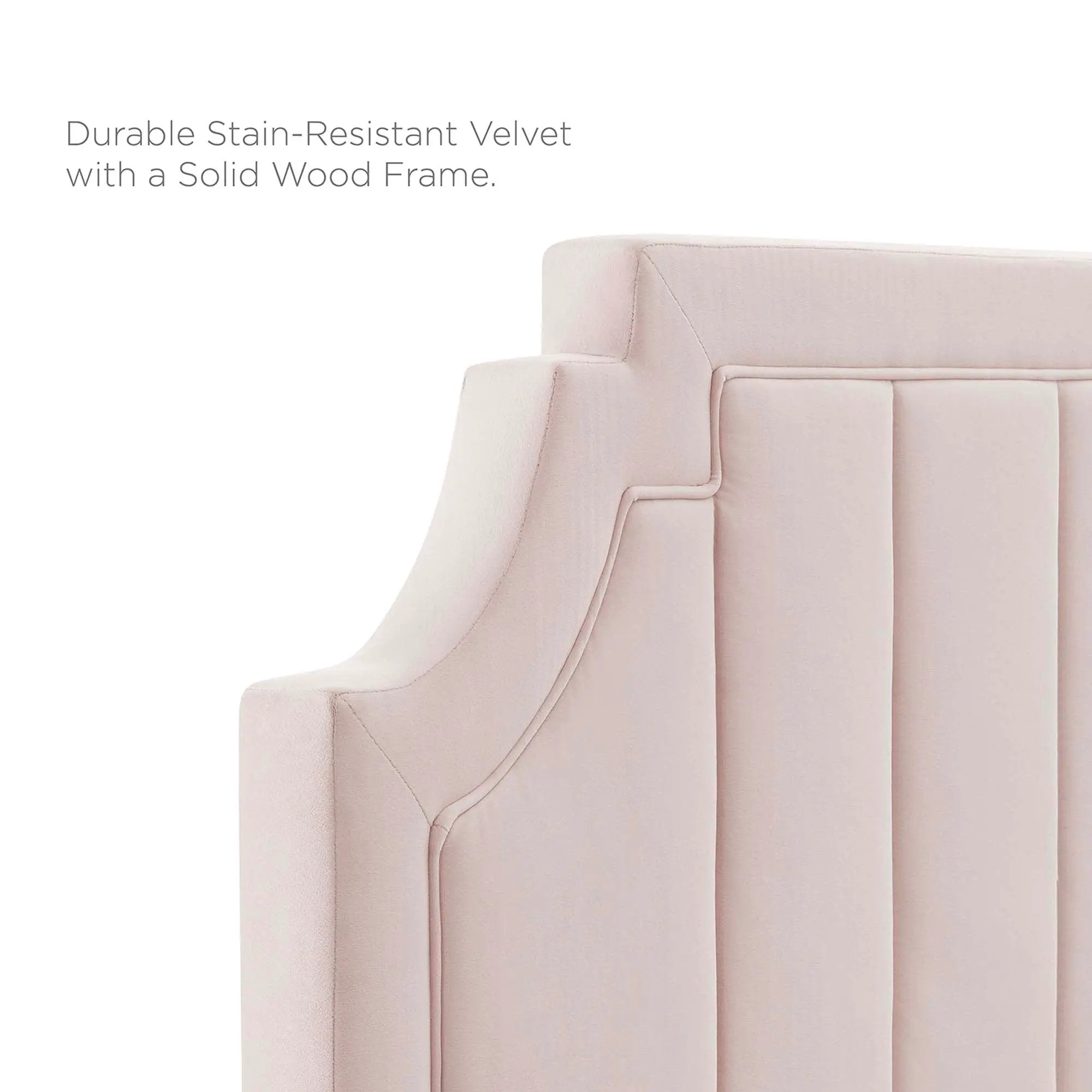 Alyona Channel Tufted Performance Velvet Full/Queen Headboard by HouseOfZazla