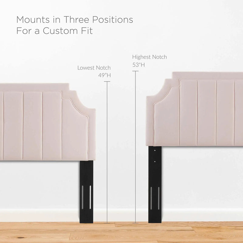 Alyona Channel Tufted Performance Velvet Full/Queen Headboard by HouseOfZazla