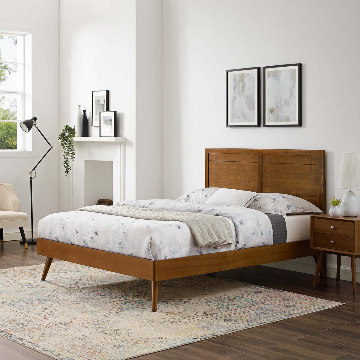 Marlee Wood Platform Bed With Splayed Legs by Modway, photo 20 of 40