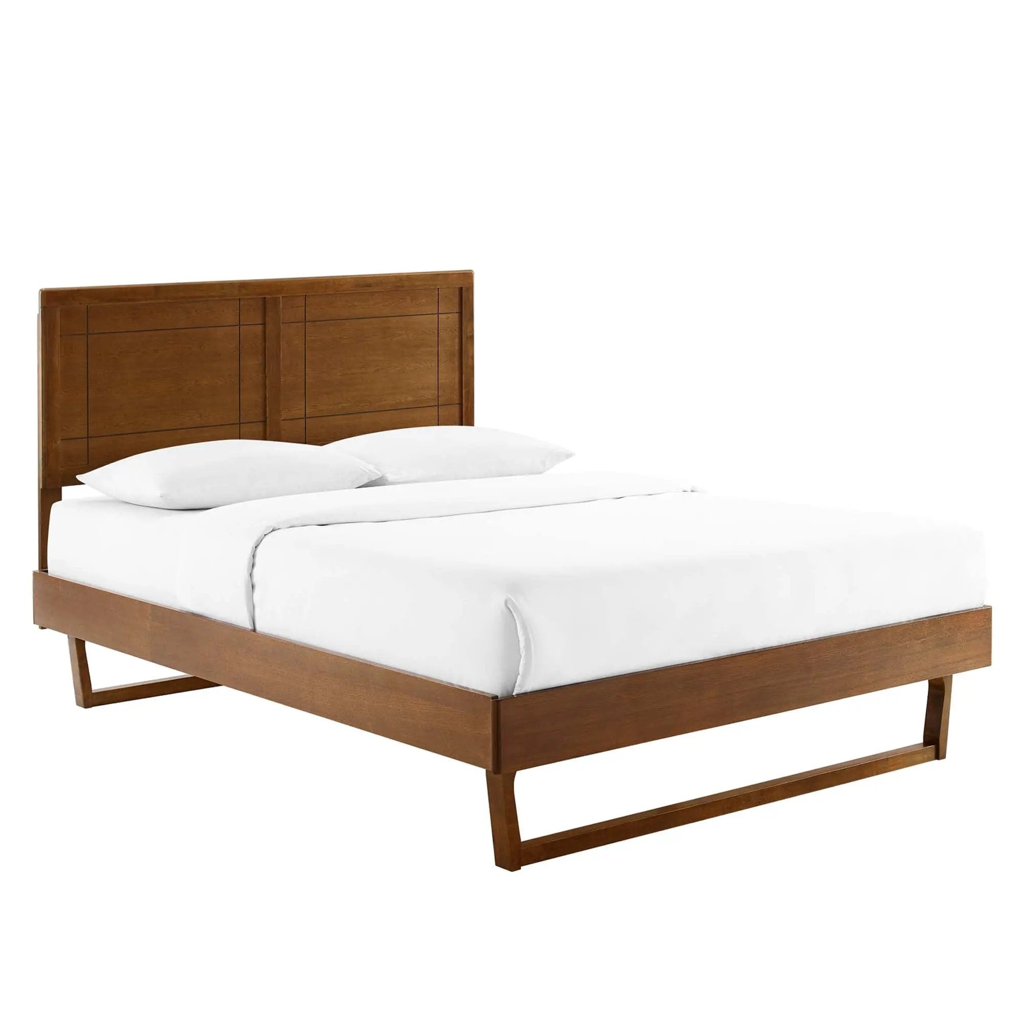 Marlee Wood Twin Platform Bed with Angular Frame by HouseOfZazla