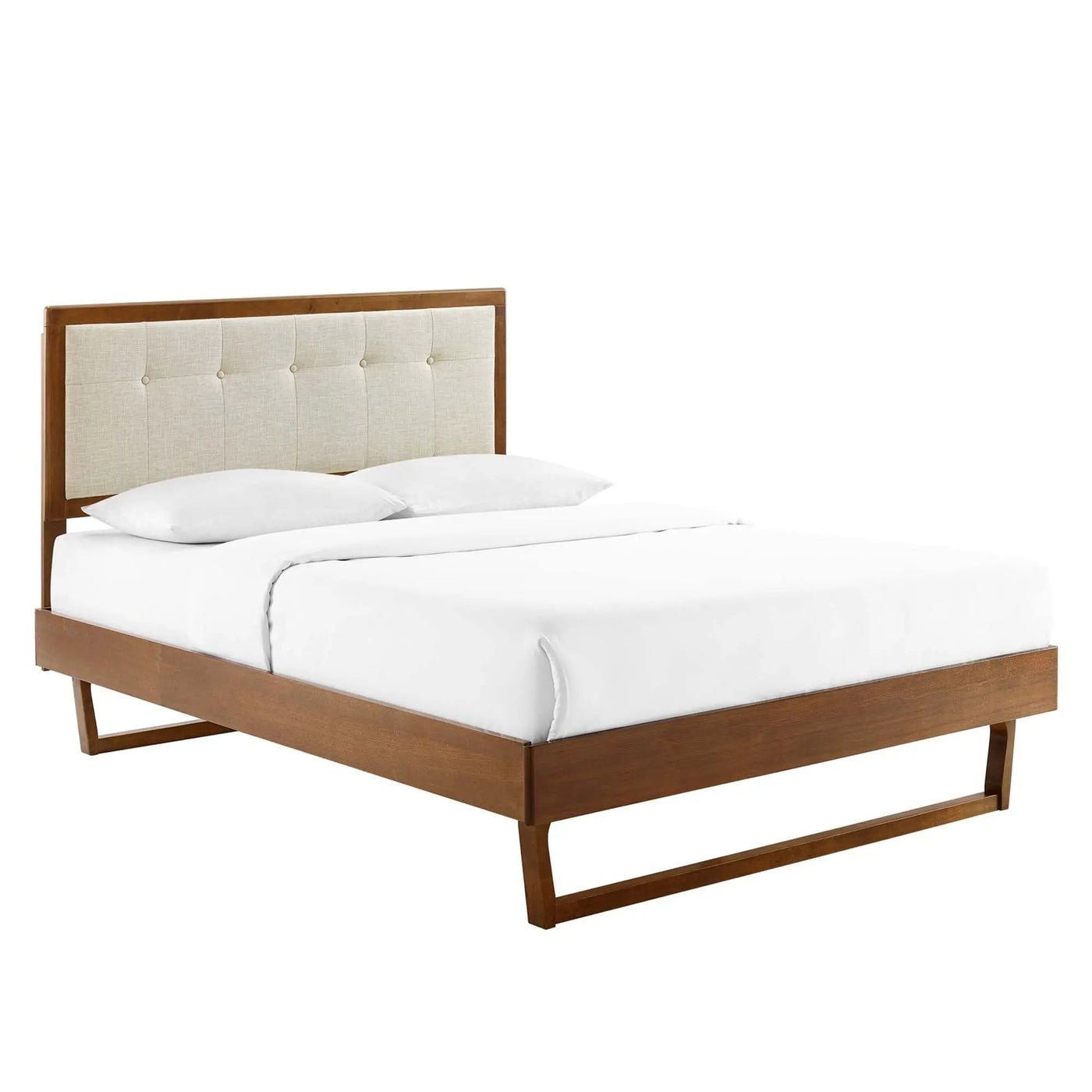 Willow Wood King Platform Bed with Angular Frame by Modway by HouseOfZazla