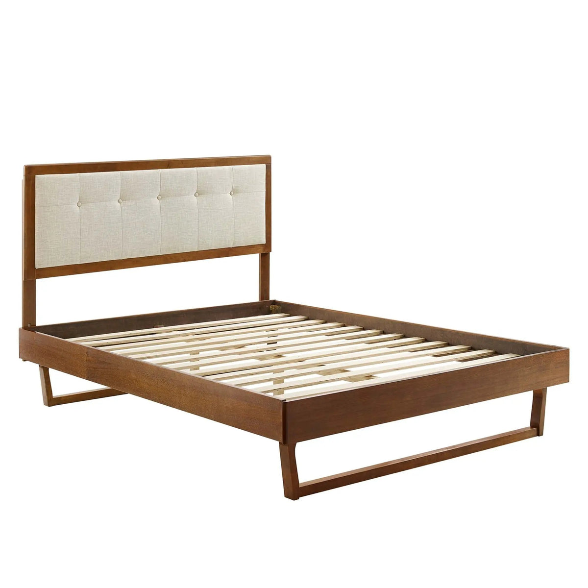 Willow Wood King Platform Bed with Angular Frame by Modway by HouseOfZazla