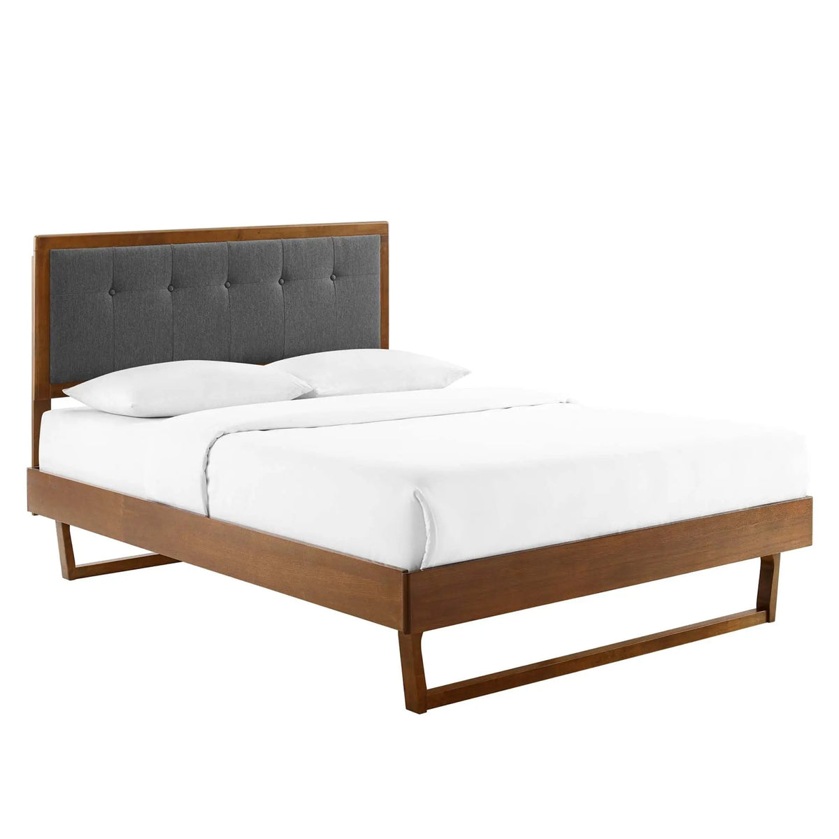 Willow Wood King Platform Bed with Angular Frame by Modway by HouseOfZazla