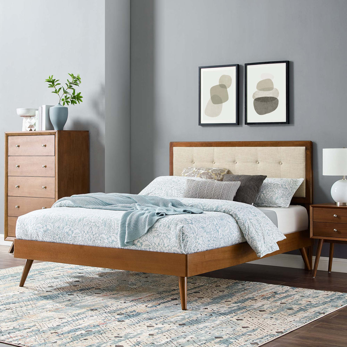 Willow Wood Full Platform Bed With Splayed Legs by Modway, photo 11 of 31