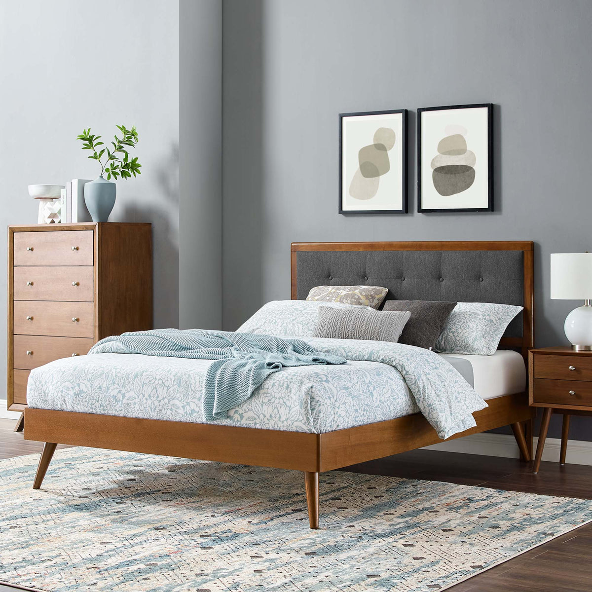 Willow Wood Full Platform Bed With Splayed Legs by Modway, photo 25 of 31