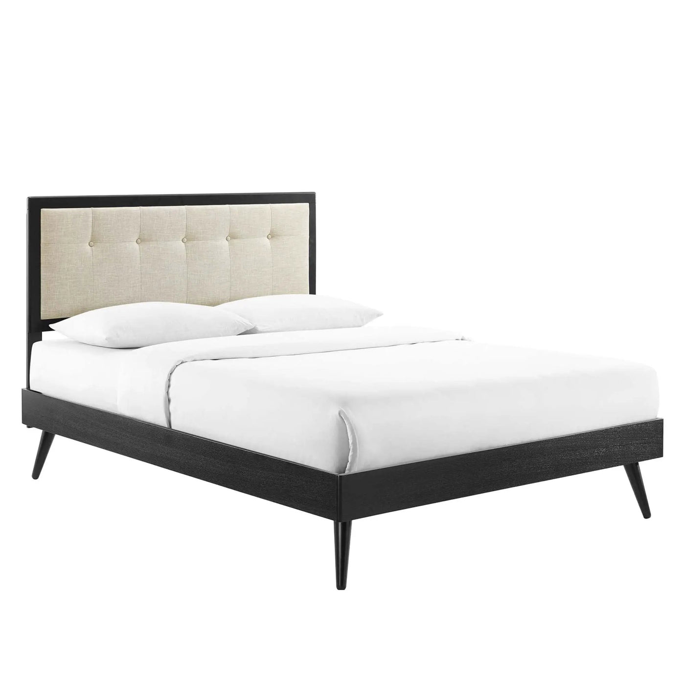 Willow Wood King Platform Bed With Splayed Legs by Modway by HouseOfZazla