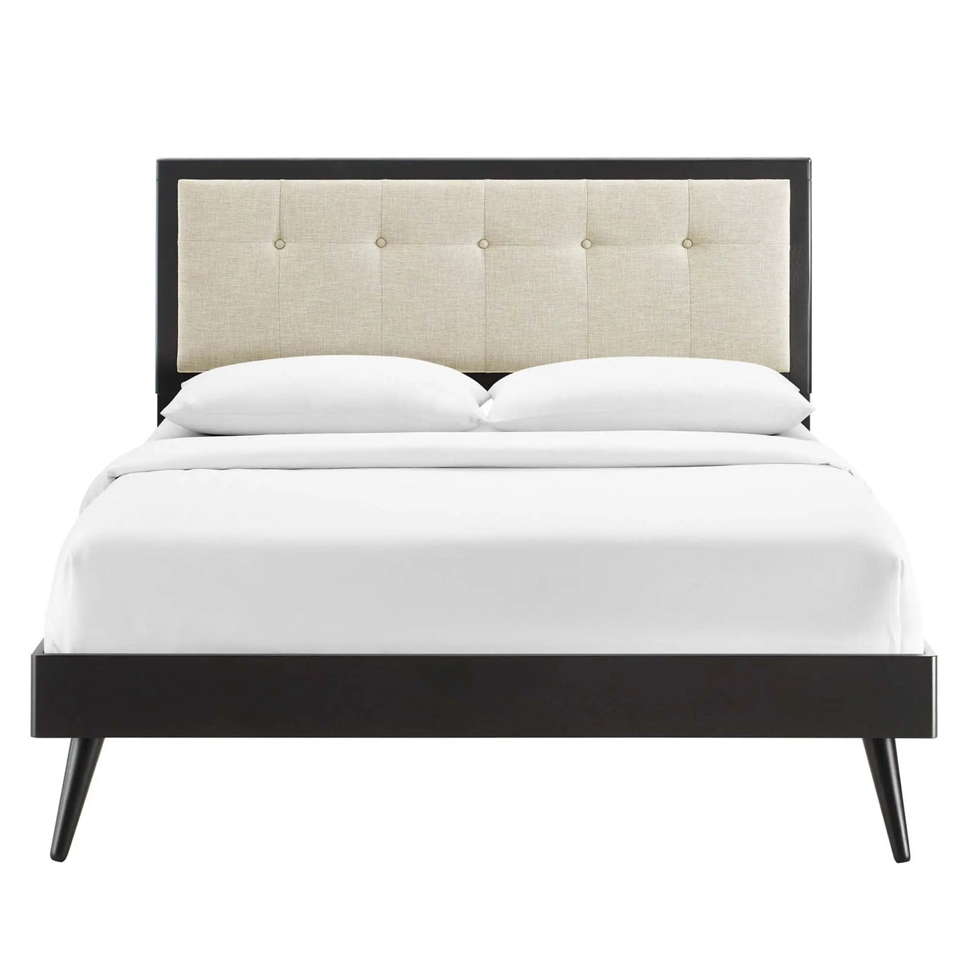 Willow Wood King Platform Bed With Splayed Legs by Modway by HouseOfZazla