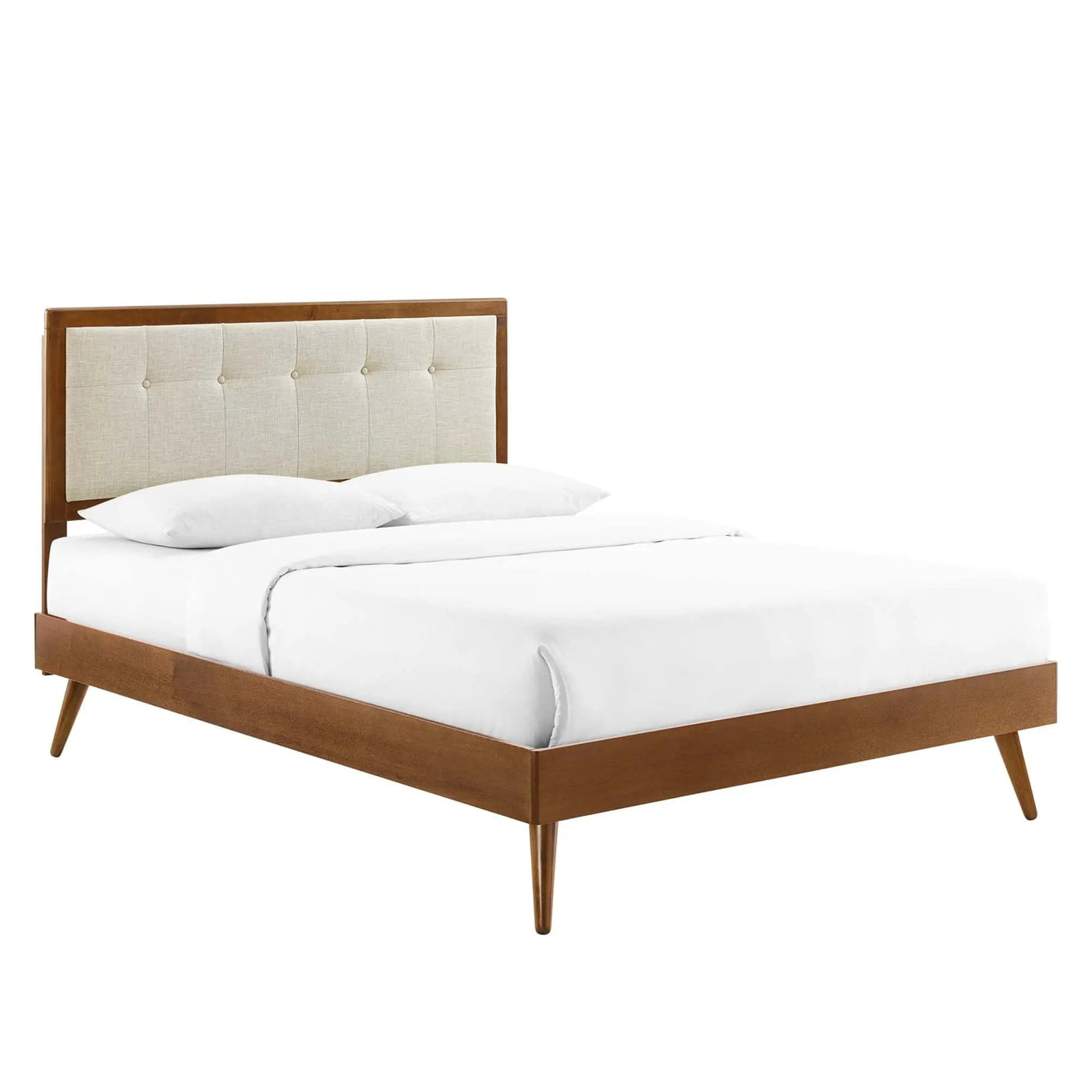 Willow Wood King Platform Bed With Splayed Legs by Modway by HouseOfZazla