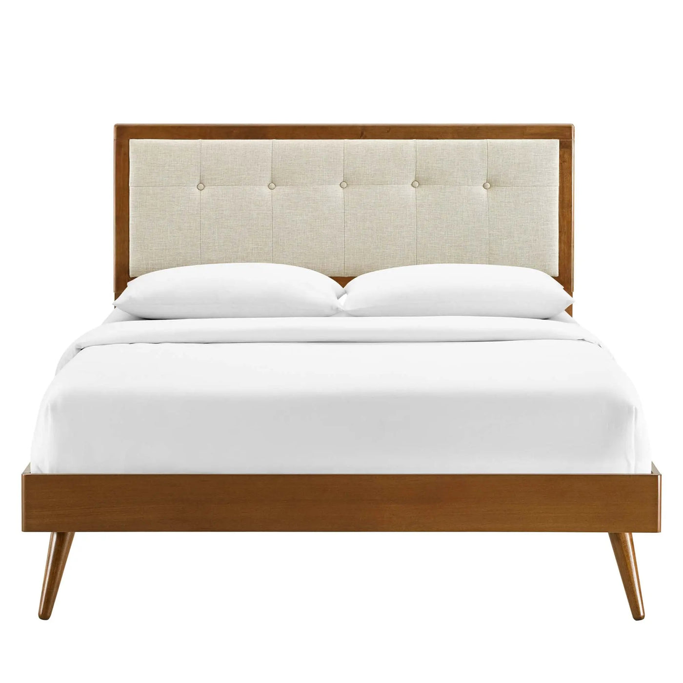 Willow Wood King Platform Bed With Splayed Legs by Modway by HouseOfZazla