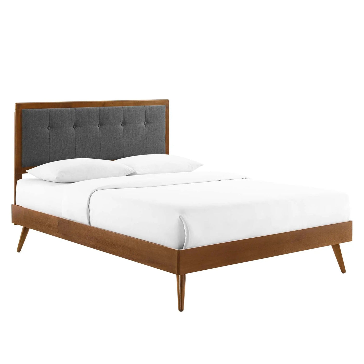 Willow Wood King Platform Bed With Splayed Legs by Modway by HouseOfZazla