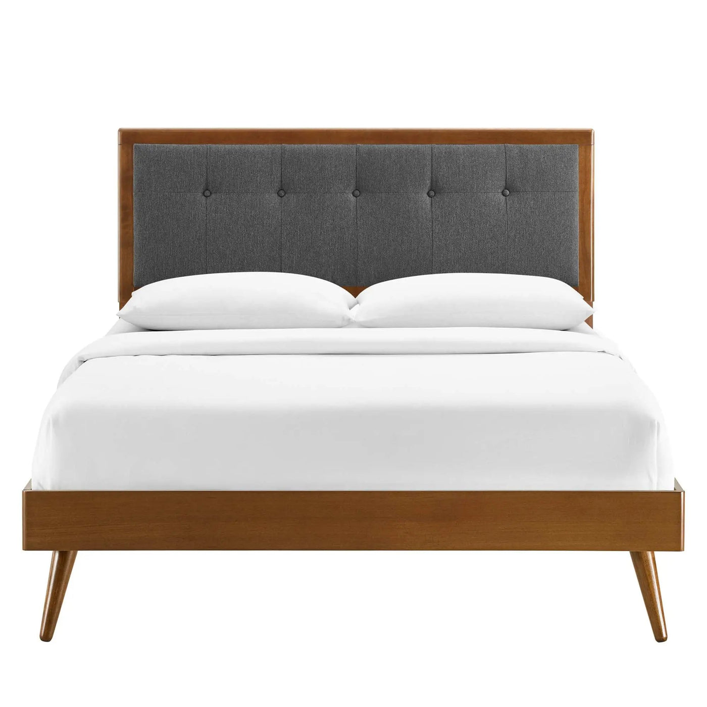 Willow Wood King Platform Bed With Splayed Legs by Modway by HouseOfZazla