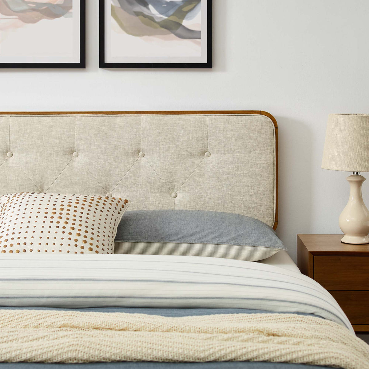 Bridgette Wood King Platform Bed With Splayed Legs by Modway, photo 24 of 36