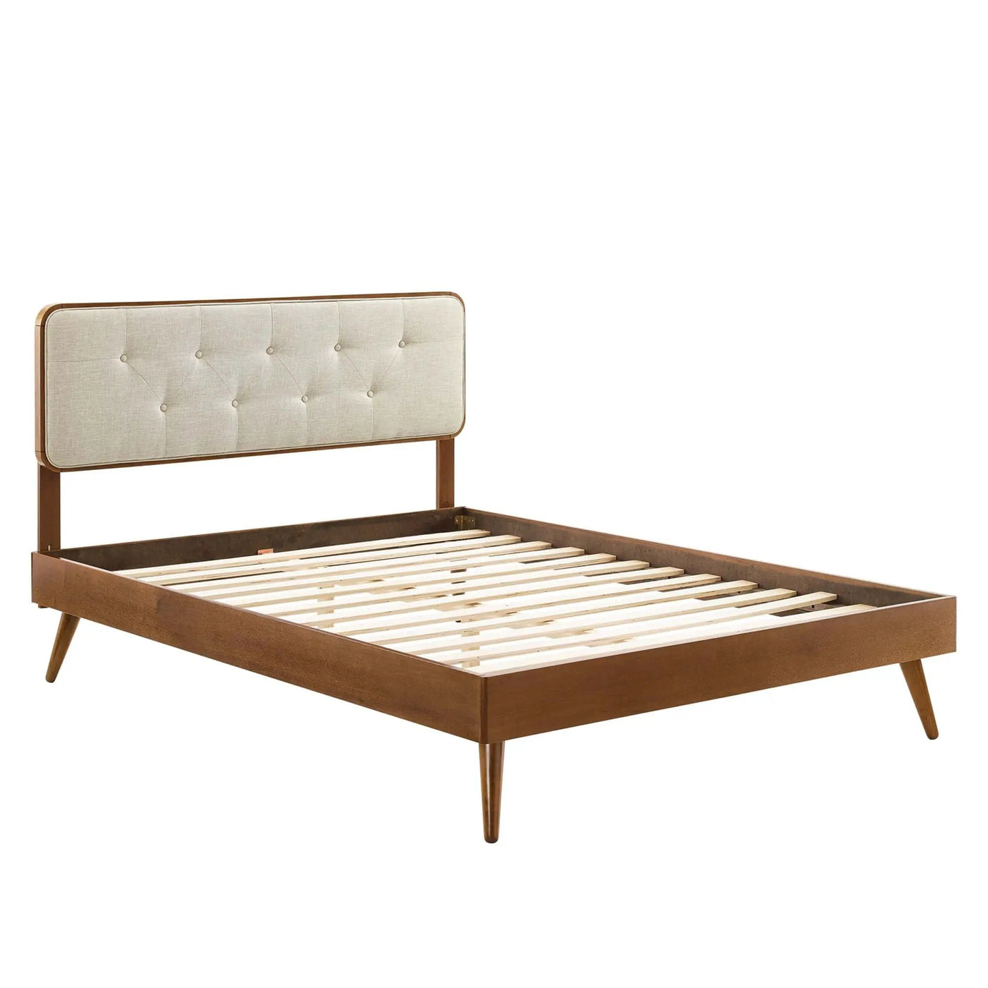 Bridgette Wood Twin Platform Bed With Splayed Legs by HouseOfZazla