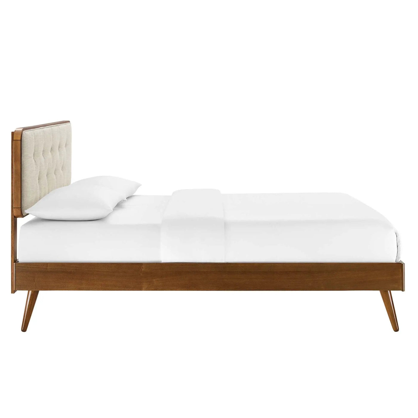 Bridgette Wood Twin Platform Bed With Splayed Legs by HouseOfZazla