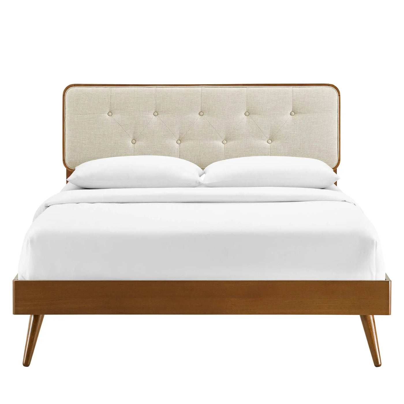 Bridgette Wood Twin Platform Bed With Splayed Legs by HouseOfZazla