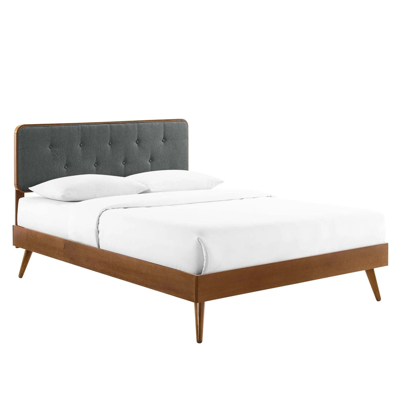 Bridgette Wood Twin Platform Bed With Splayed Legs by HouseOfZazla