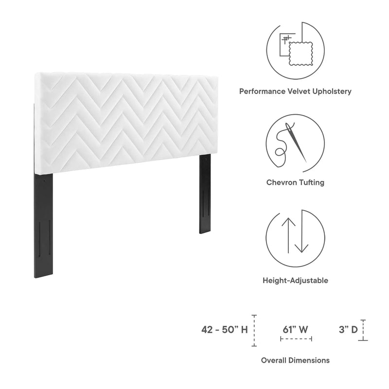 Mercy Chevron Tufted Performance Velvet Twin Headboard by Modway by HouseOfZazla