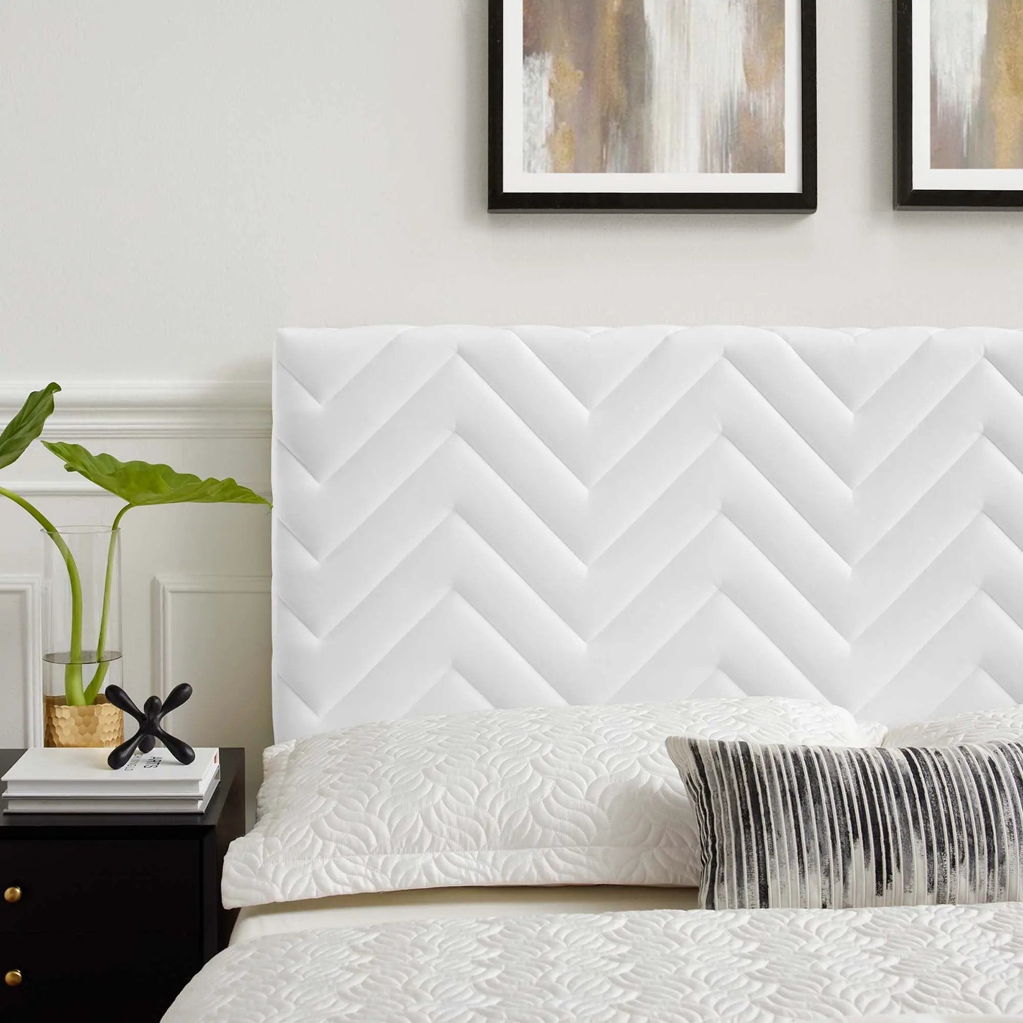 Mercy Chevron Tufted Performance Velvet Full/Queen Headboard by Modway by HouseOfZazla