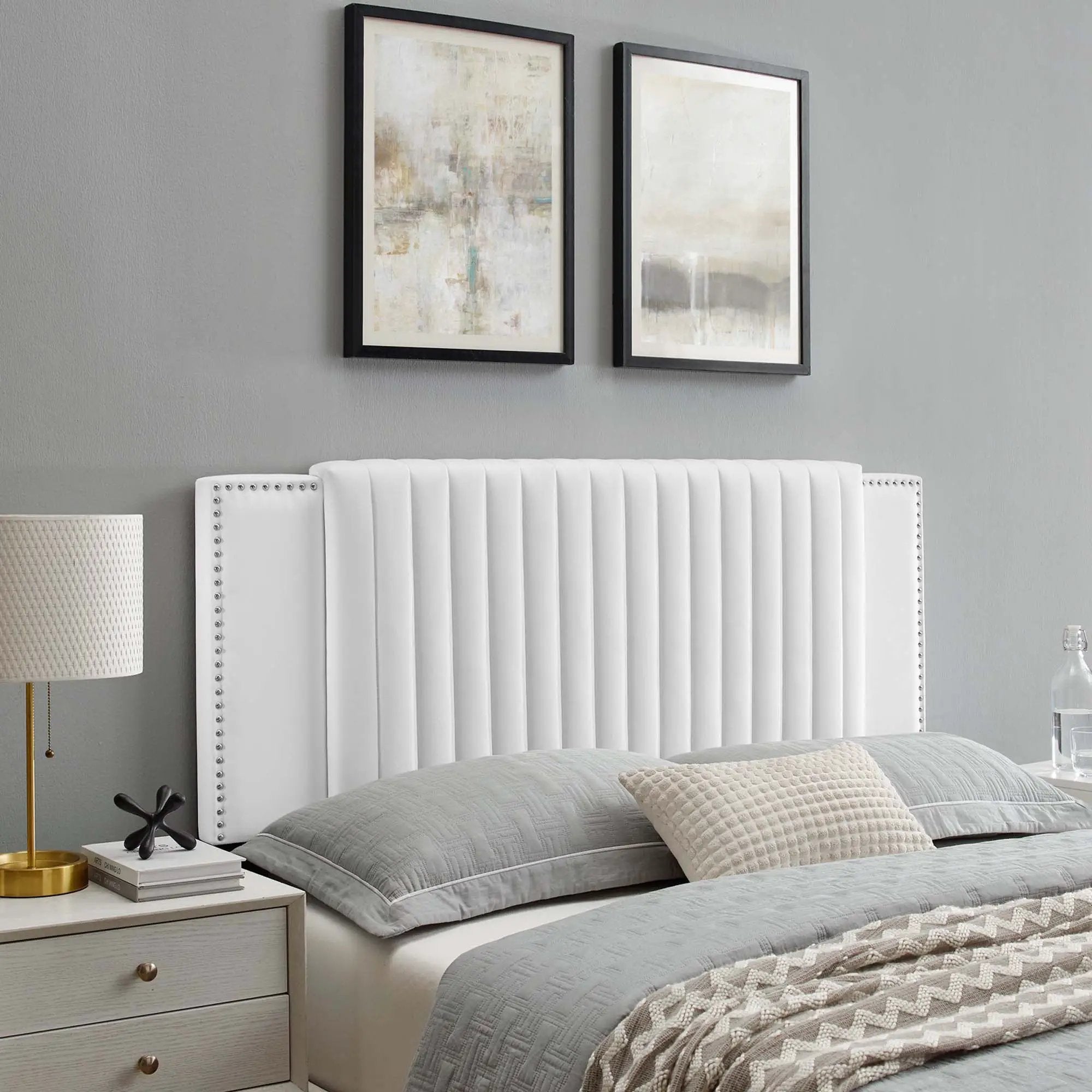 Felicity Channel Tufted Performance Velvet Twin Headboard by HouseOfZazla
