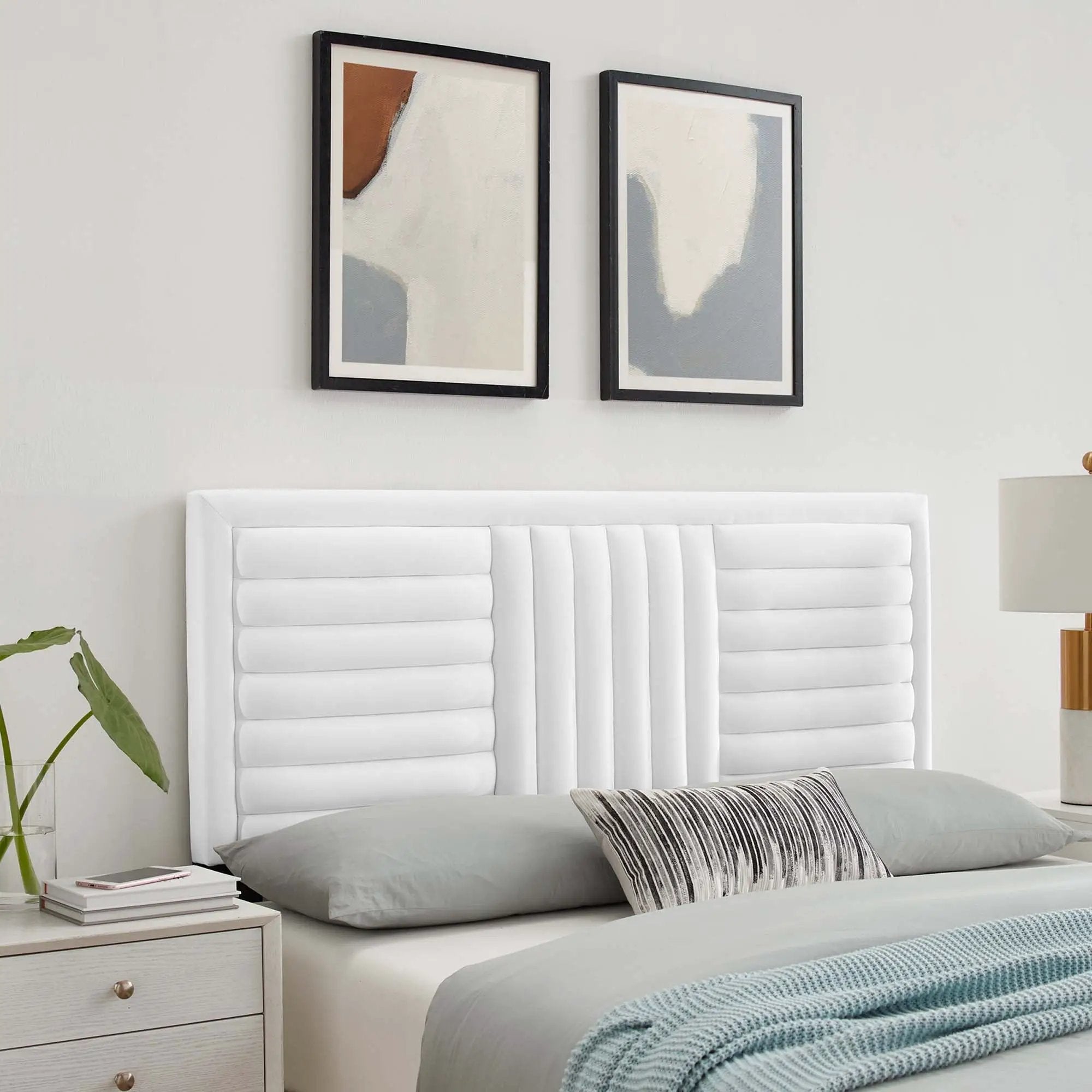 Believe Channel Tufted Performance Velvet King/California King Headboard by HouseOfZazla