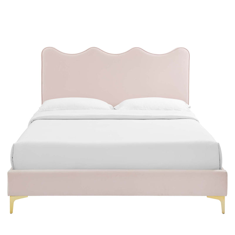 Current Performance Velvet Twin Platform Bed by Modway - MOD-6727, photo 6 of 12