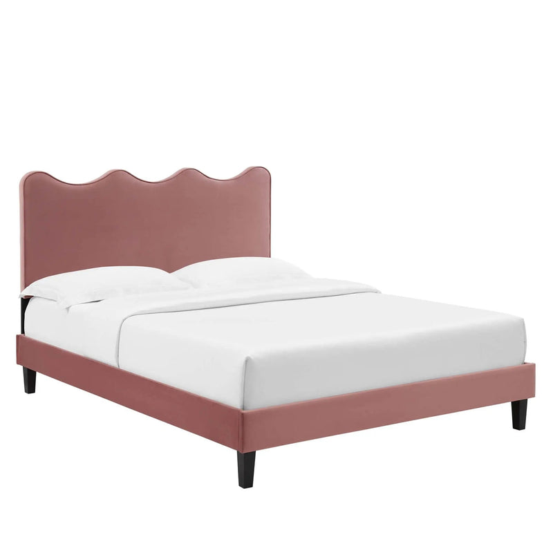 Current Performance Velvet Twin Platform Bed by Modway by HouseOfZazla