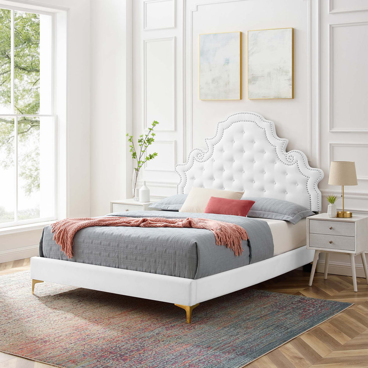 Gwyneth Tufted Performance Velvet Queen Platform Bed by Modway - MOD-6751, photo 33 of 34