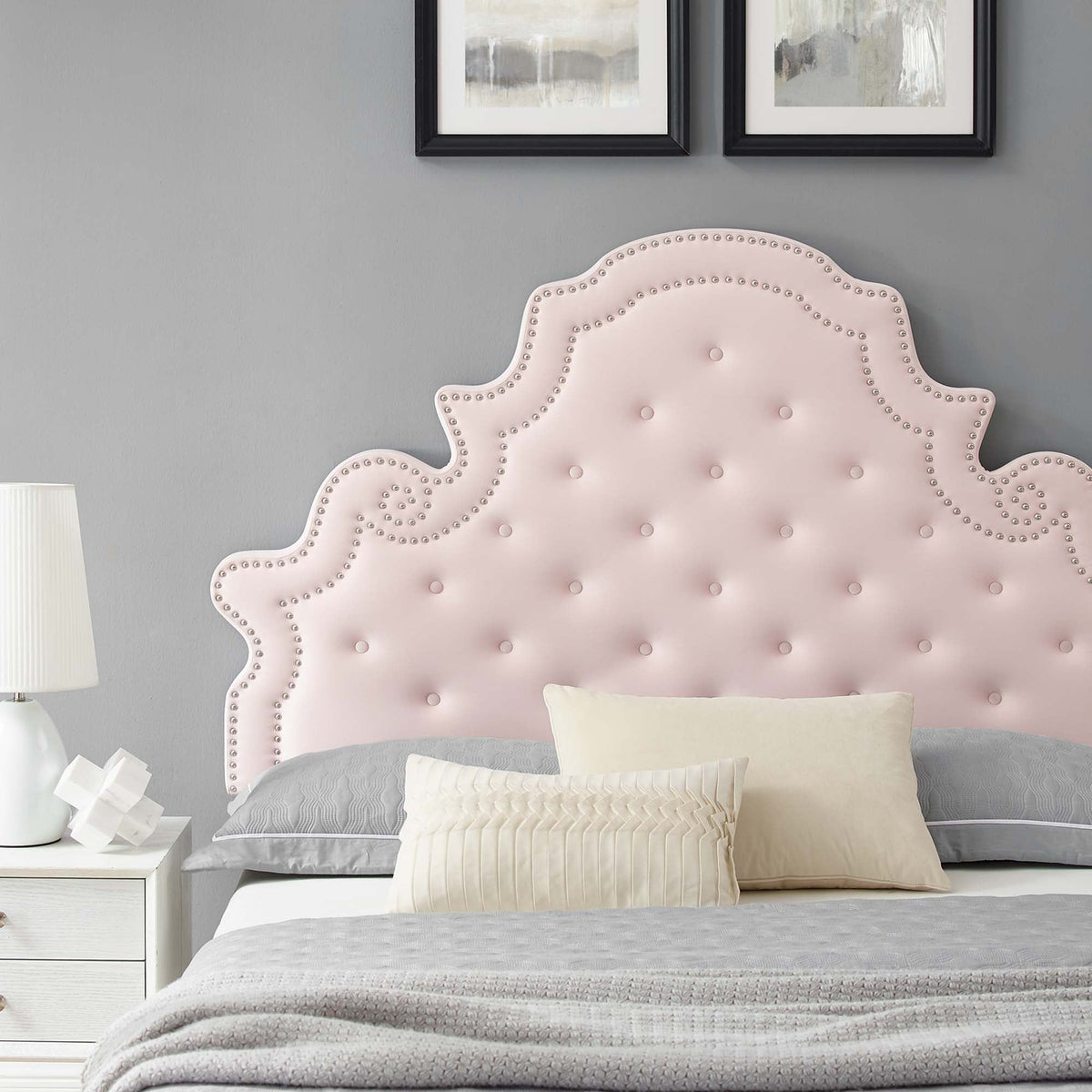Gwyneth Tufted Performance Velvet Queen Platform Bed by Modway - MOD-6753, photo 10 of 22