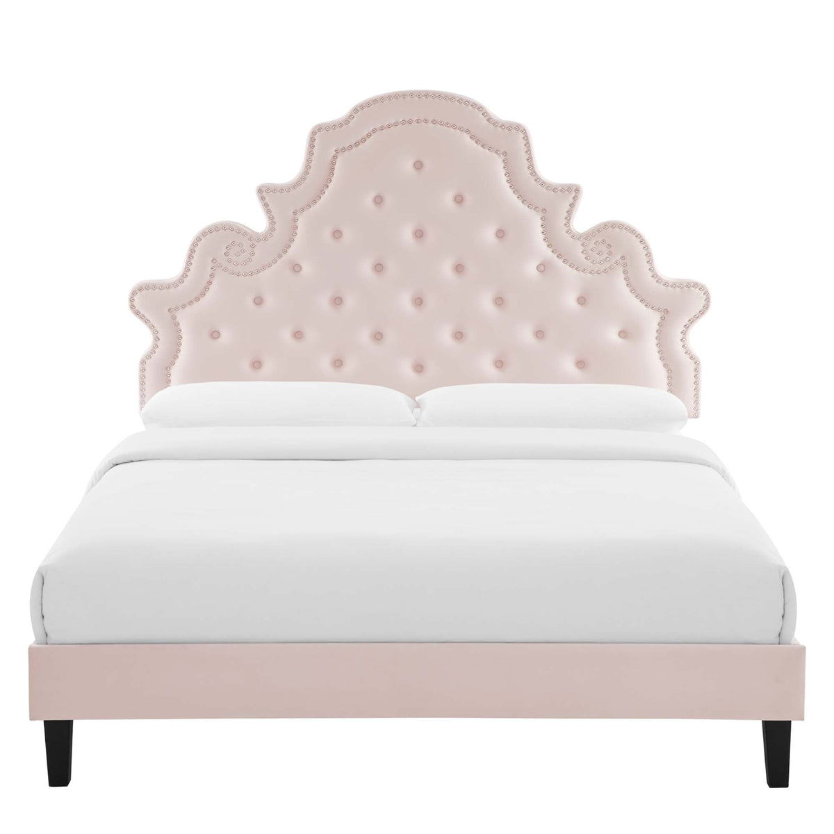 Gwyneth Tufted Performance Velvet Queen Platform Bed by Modway - MOD-6753, photo 8 of 22