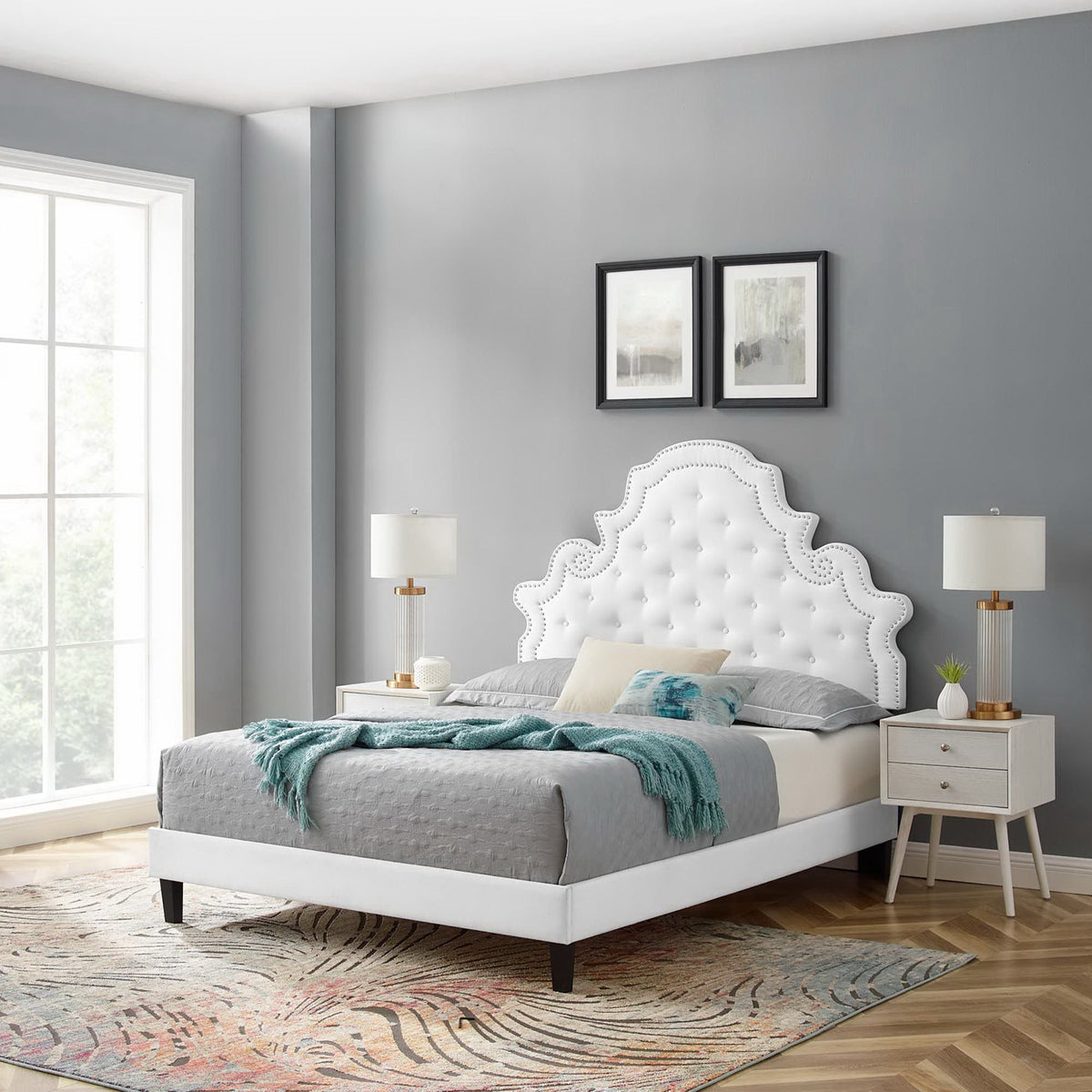 Gwyneth Tufted Performance Velvet Queen Platform Bed by Modway - MOD-6753, photo 20 of 22