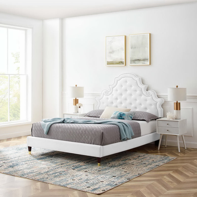 Gwyneth Tufted Performance Velvet Full Platform Bed by Modway - MOD-6758, photo 9 of 11