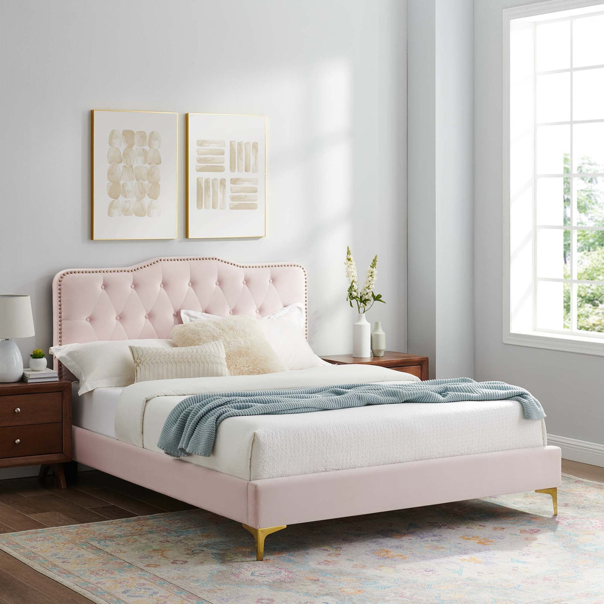 Amber Performance Velvet Queen Platform Bed by Modway - MOD-6775, photo 12 of 16