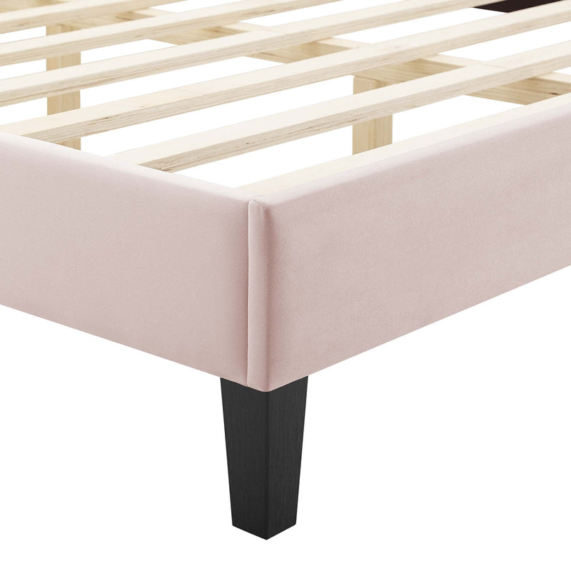 Amber Performance Velvet Queen Platform Bed by Modway - MOD-6777, photo 8 of 15