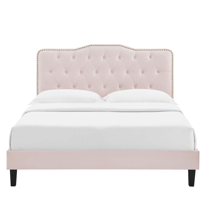Amber Performance Velvet Queen Platform Bed by Modway - MOD-6777, photo 11 of 15