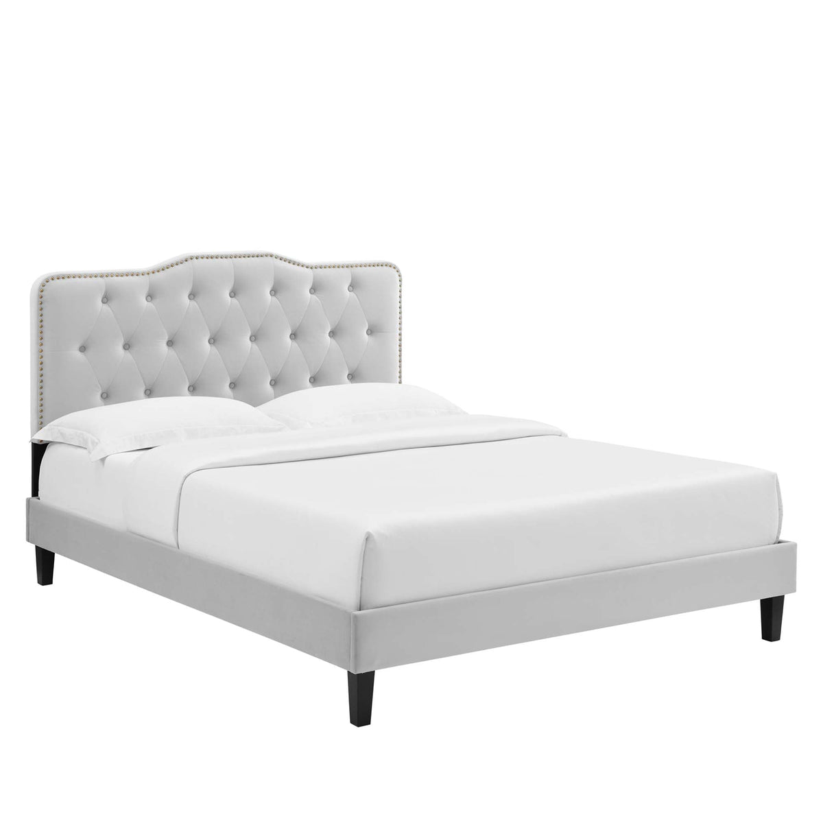 Amber Tufted Performance Velvet Platform Bed by Modway, photo 17 of 31