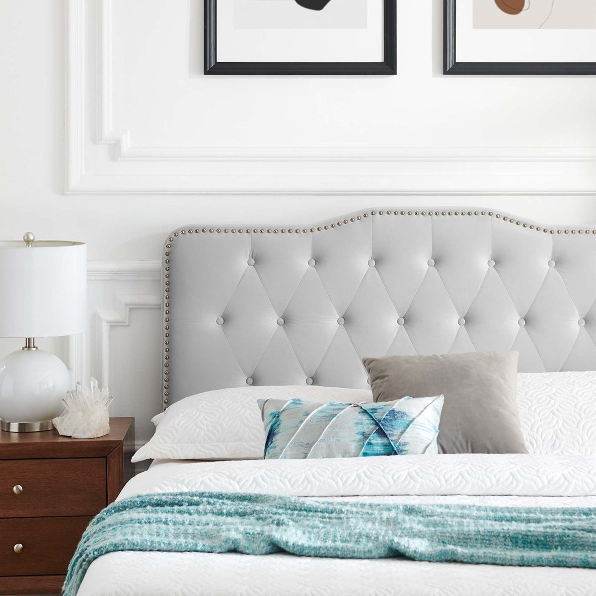 Amber Tufted Performance Velvet Platform Bed by Modway, photo 29 of 31