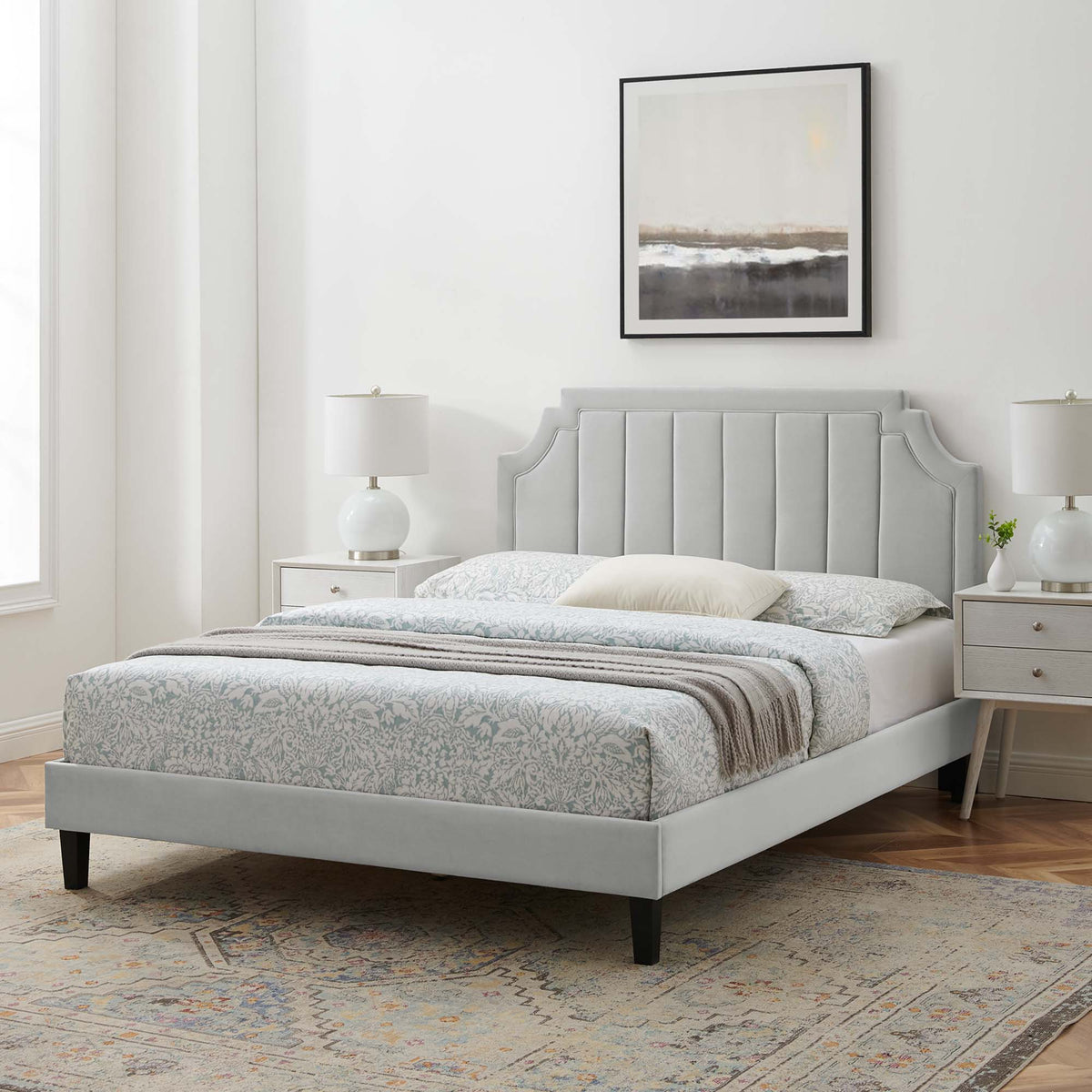 Sienna Performance Velvet Twin Platform Bed by Modway - MOD-6908, photo 8 of 24
