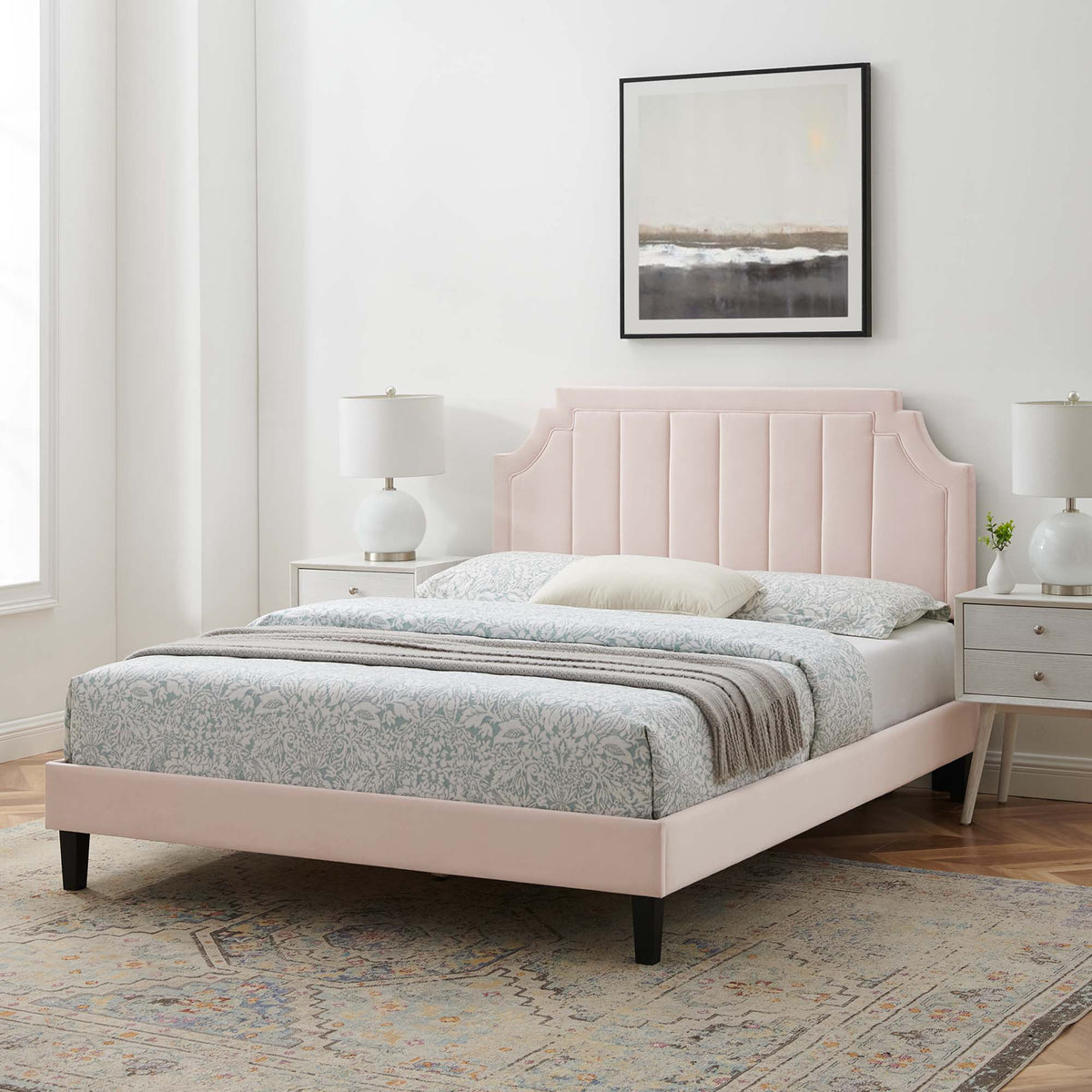 Sienna Performance Velvet Twin Platform Bed by Modway - MOD-6908, photo 20 of 24
