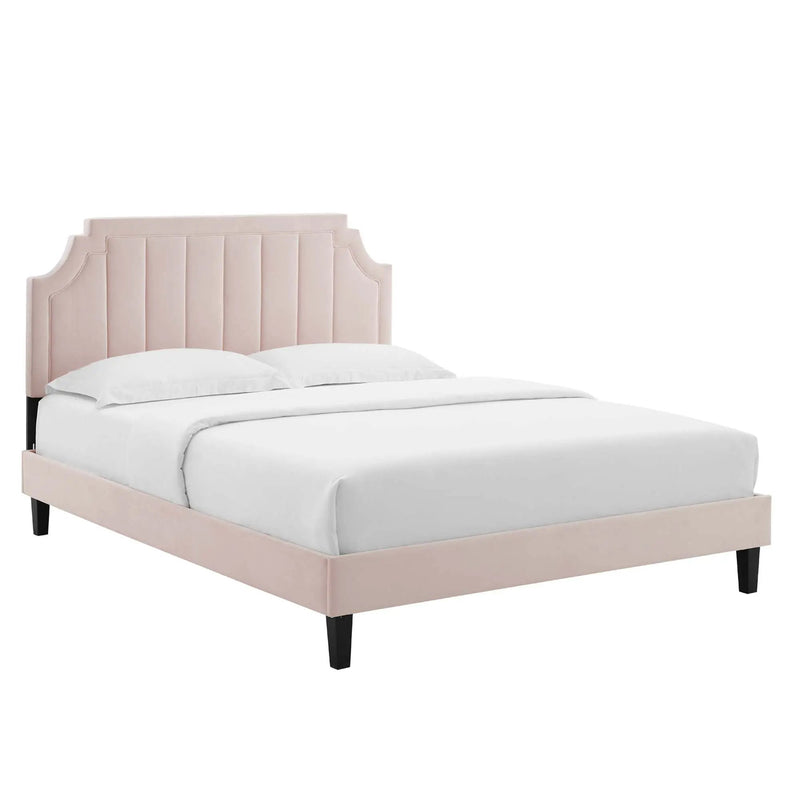 Sienna Performance Velvet Full Platform Bed by Modway by HouseOfZazla