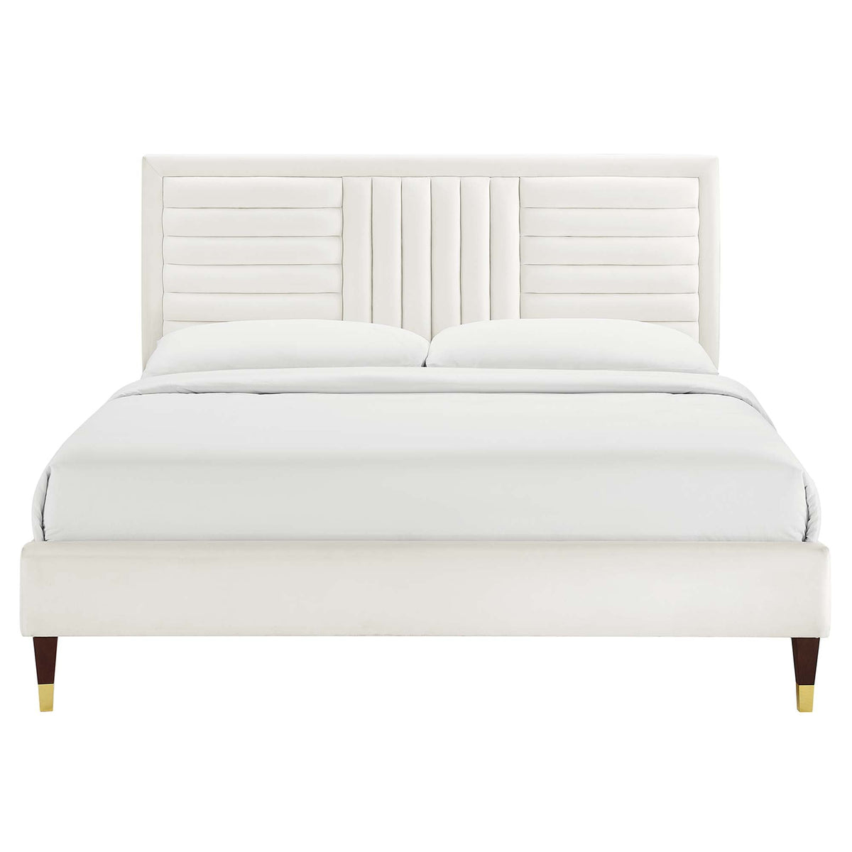 Sofia Channel Tufted Performance Velvet Queen Platform Bed by Modway - MOD-6971, photo 4 of 8