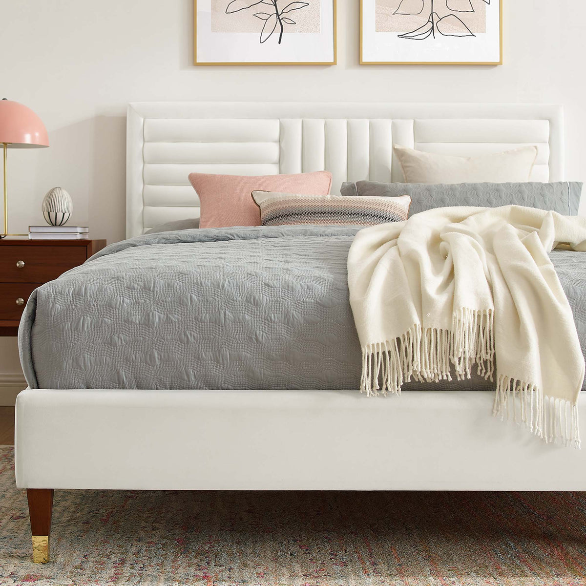 Sofia Channel Tufted Performance Velvet Queen Platform Bed by Modway - MOD-6971, photo 8 of 8
