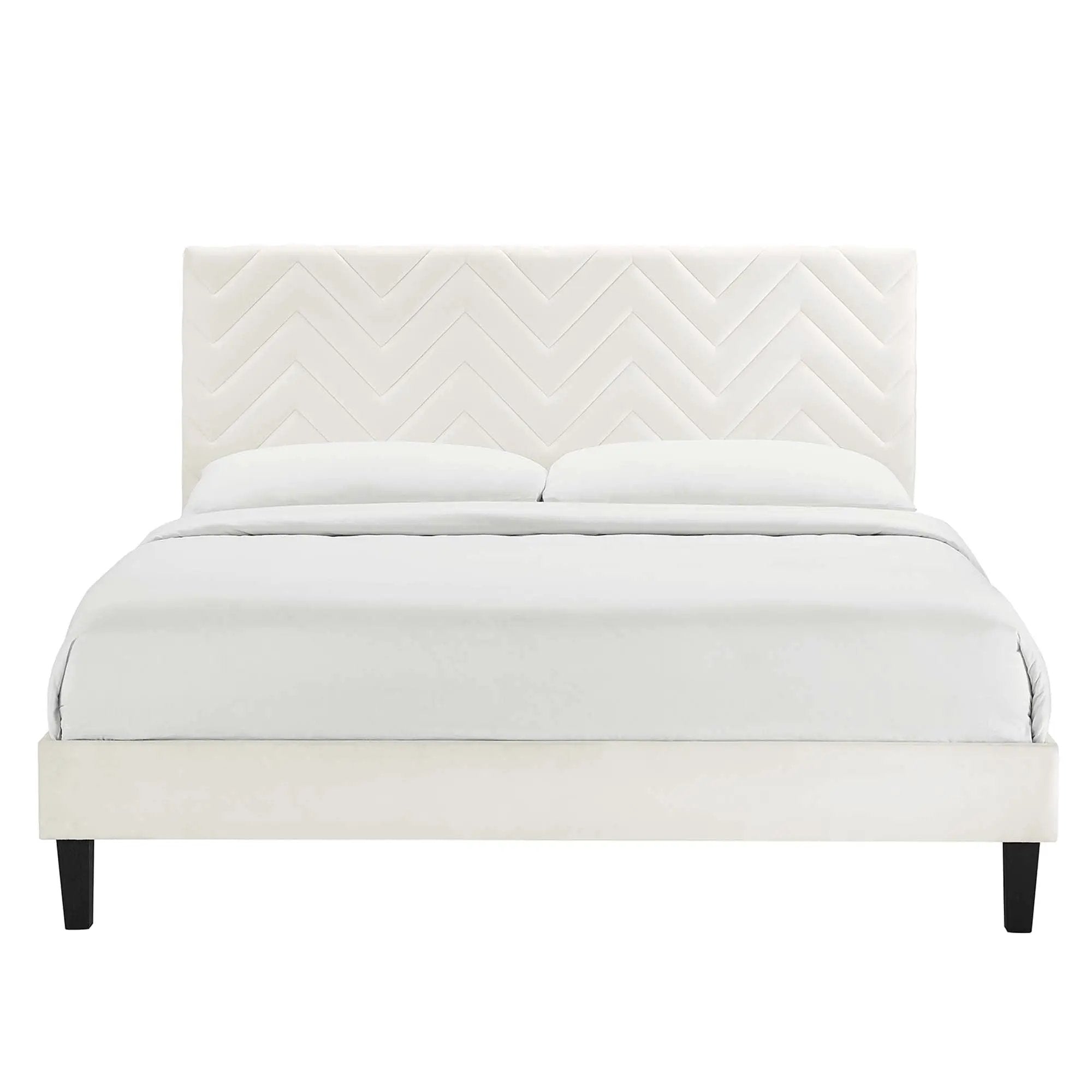 Leah Chevron Tufted Performance Velvet Twin Platform Bed by Modway by HouseOfZazla