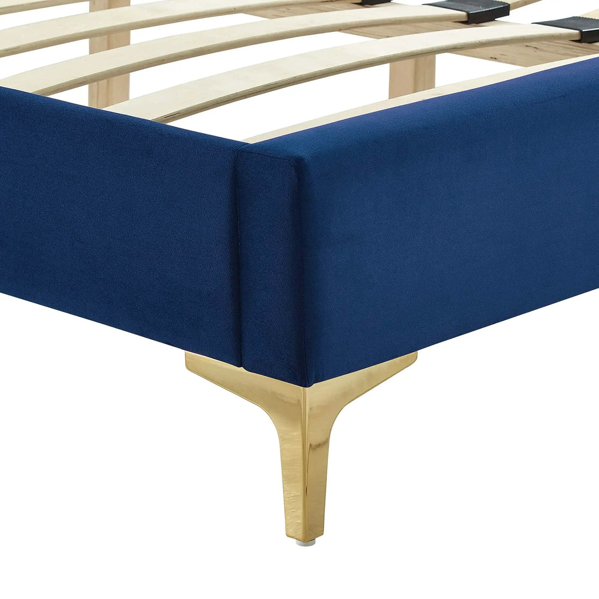 Sofia Channel Tufted Performance Velvet Full Platform Bed by HouseOfZazla